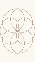 Poster - Geometric sacred geometry illustration with minimalist design suitable for diverse projects