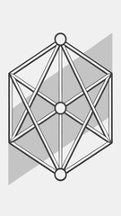 Poster - Geometric sacred geometry symbol vector design with transparency suitable for various creative projects
