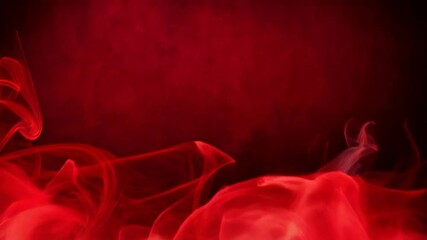 Poster - Abstract crimson smoke streams and swirls in a mesmerizing display of light and fluid motion, creating a dynamic artistic background.
