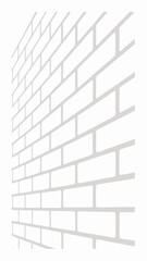 Poster - Minimalist perspective view of a brick wall graphic with transparency for design