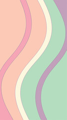 Poster - Pastel colored wavy lines abstract background design suitable for various creative projects