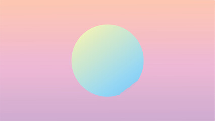 Poster - Pastel gradient background with a soft circular shape for modern graphic design
