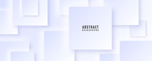 Poster - 3d white abstract background overlap layer on bright space with cutout shape effect decoration. mode