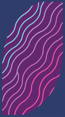 Poster - Abstract colorful wavy lines in a symmetrical arrangement ready for design projects