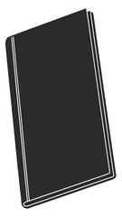 Poster - Vector illustration of a black book with transparent background design