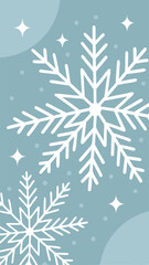 Poster - Winter snowflake design on blue background perfect for christmas season decorations