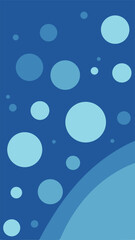 Poster - Abstract background design featuring various sized blue circles with transparency effect
