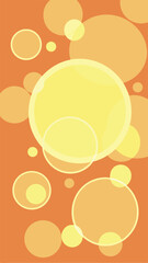 Poster - Abstract background of yellow and orange circles with subtle transparency for design projects