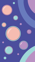 Poster - Abstract geometric composition with circles and rounded shapes in a modern design
