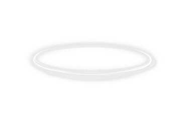 Aufkleber - White, glowing, ring, circle, neon form a magical spiral. This PNG Overlay features glowing motion and modern energy. Transparent PNG design perfect for futuristic visual effects.