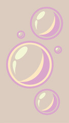 Poster - Abstract illustration of colorful bubbles with transparent background elements