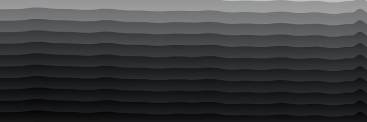 Poster - Layered Gradient Waves – Smooth Monochrome Flow