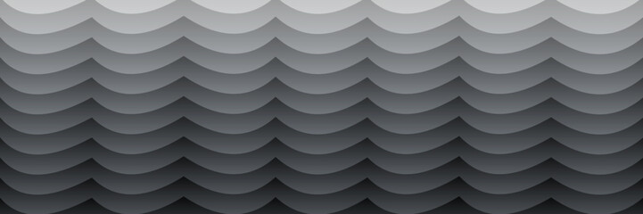 Poster - Layered Wave Pattern – Minimalist Abstract Gradient Design