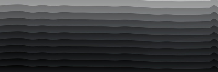 Poster - Layered Gradient Waves – Smooth Monochrome Flow