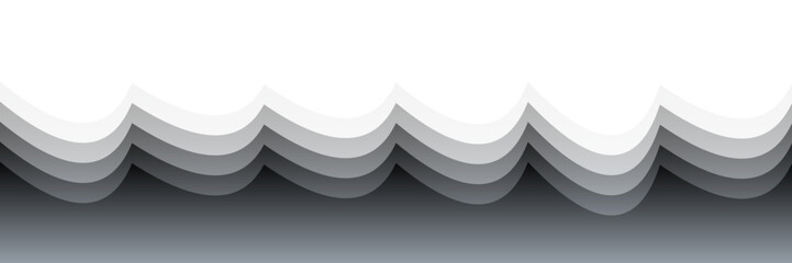 Poster - Gradient Scalloped Layers – Abstract Minimalist Wave Pattern