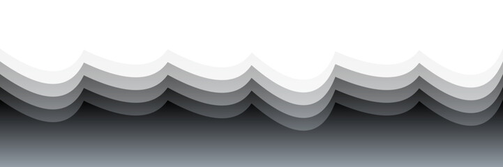 Poster - Gradient Scalloped Layers – Abstract Minimalist Wave Pattern