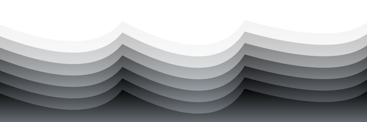 Poster - Layered Gradient Waves – Minimalist Abstract Composition