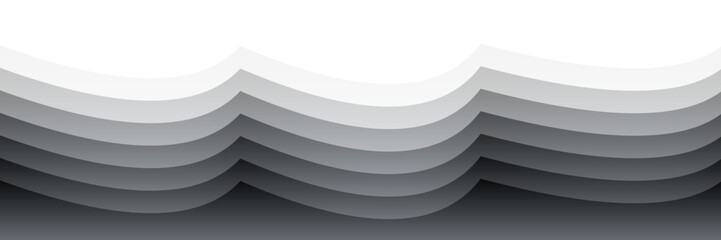 Poster - Layered Gradient Waves – Minimalist Abstract Composition