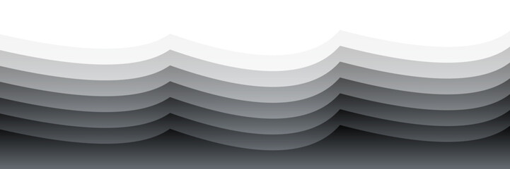 Poster - Layered Gradient Waves – Minimalist Abstract Composition