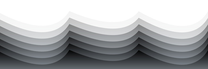 Poster - Layered Gradient Waves – Minimalist Abstract Composition
