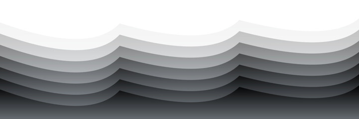 Poster - Layered Gradient Waves – Minimalist Abstract Composition