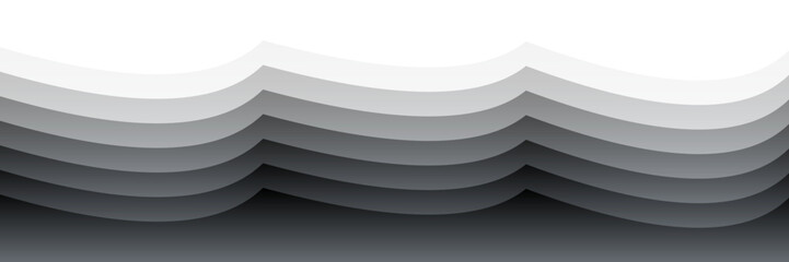 Poster - Layered Gradient Waves – Minimalist Abstract Composition