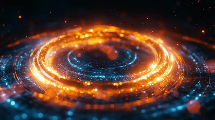 Poster - Cosmic Spiral: A mesmerizing close-up showcases a vibrant, glowing spiral nebula against a deep space backdrop, an evocative image of cosmic energy. 