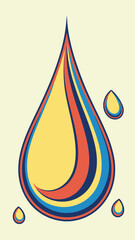 Poster - Abstract water drop illustration with vibrant colors suitable for various creative projects