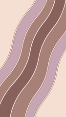 Poster - Abstract wavy lines illustration with soft colors on transparent background for designs