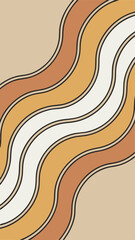 Poster - Abstract wavy lines in earthy tones on a transparency suitable for diverse applications
