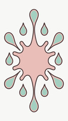 Poster - Artistic abstract splash vector illustration with teal and pink color combination