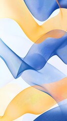Wall Mural - digital technology blue and yellow gradient lines flow abstract illustration poster background
