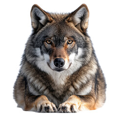  Wolf isolated on transparent background.