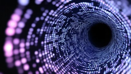 Poster - Tunnel of Information: Dive into a world of data and innovation with this captivating visual, showcasing an abstract tunnel of light and information. Evoke a sense of exploration, technology.