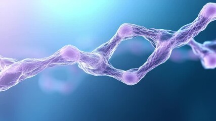 Poster - DNA strand : A visually stunning depiction of a DNA strand, with its double helix structure bathed in soft, ethereal light. Explore the beauty and complexity of the fundamental building block of life.
