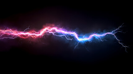 Poster - A powerful flash of neon lightning, a dazzling flash of thunder.