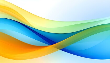 Aufkleber - abstract colorful wave background with blue, green, yellow, and orange colors