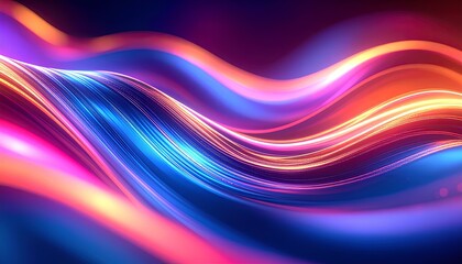 Aufkleber - abstract colorful neon background with waves