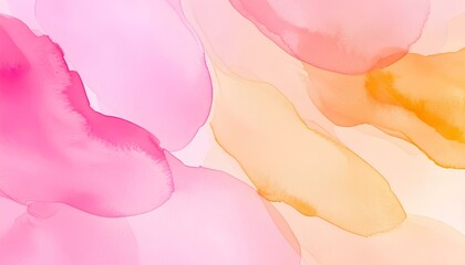 Poster - abstract pink and orange watercolor background vector illustration