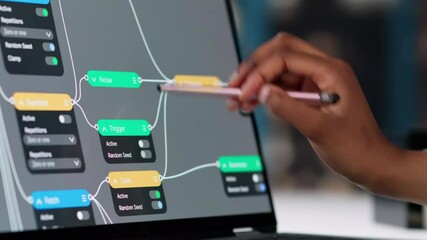 Aufkleber - Engineer Using Node Editor