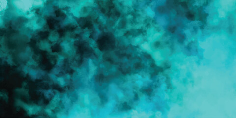 Wall Mural - Abstract teal and turquoise watercolor background design featuring a cloudy or smoky effect with gradient color transitions artistic texture