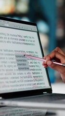 Aufkleber - Editing And Proofreading Script On Computer