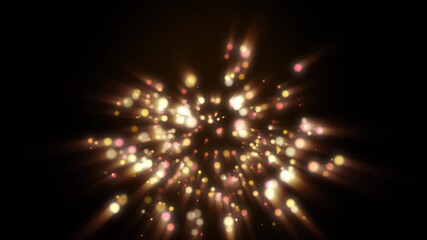 Wall Mural - abstract fantasy background shiny particles dust rays and energy flow loop