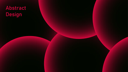 Leinwandbilder - Abstract Red background with Dynamic circle shapes composition with gradients. Geometric red geometric shapes for poster, certificate, presentation, landing page. Red circle lines glowing light 