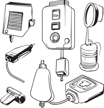 set of household appliances icons