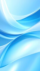 Poster - Flowing blue abstract waves digital art smooth texture minimalist style aesthetic viewpoint