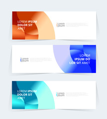 Wall Mural - geometric banner design with vector presentation template.