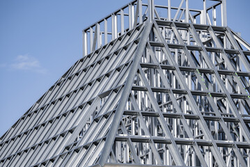 light gauge steel framing system used for house construction. wall to be clad with fibre cement boar