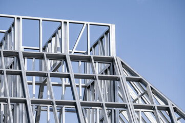 light gauge steel framing system used for house construction. wall to be clad with fibre cement boar