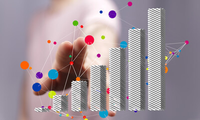 Poster - Increase profits with data-driven decisions.  Visualize your success with this stock photo.